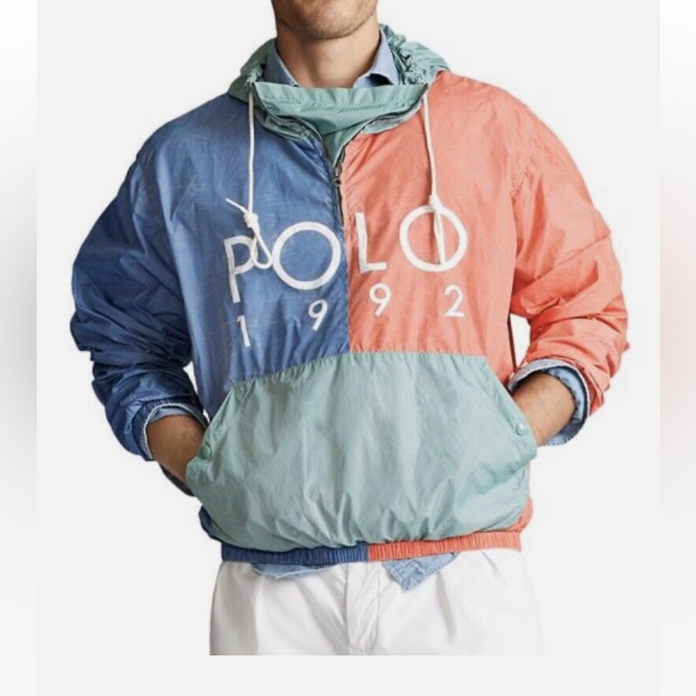 Polo Ralph Lauren 1992 Colorblock Logo Windbreaker Jacket